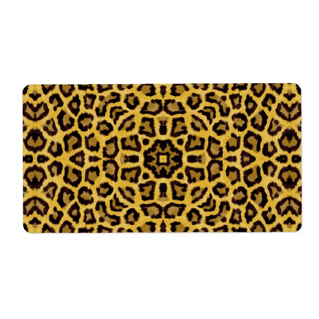 Abstract Hipster Cheetah Animal Print Label (Front)