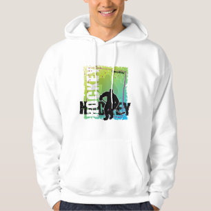 Abstract Hockey Player (male) Hoodie