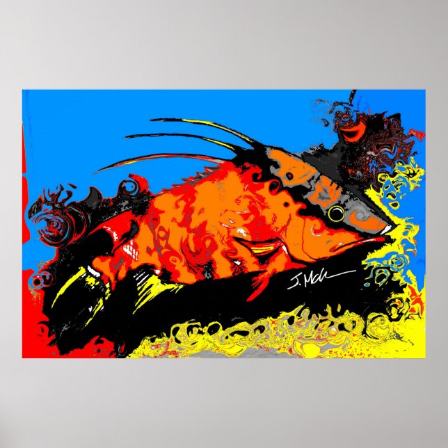 Abstract Hogfish Poster (Front)