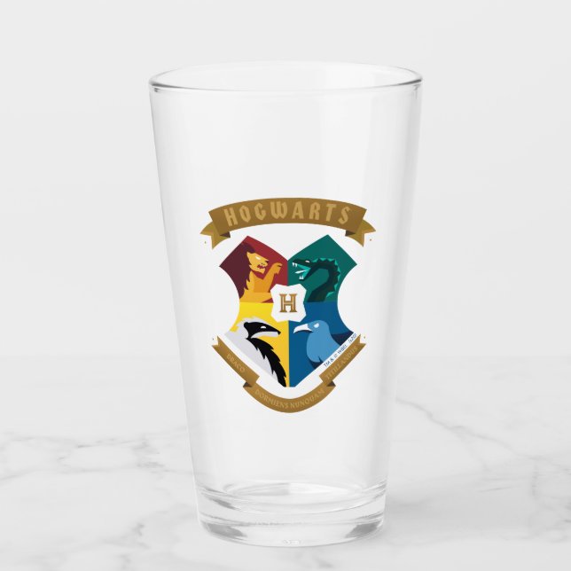 Abstract HOGWARTS™ Crest Glass (Front)