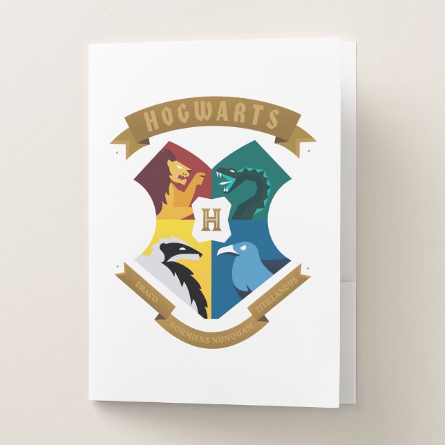 Abstract HOGWARTS™ Crest Pocket Folder (Front)