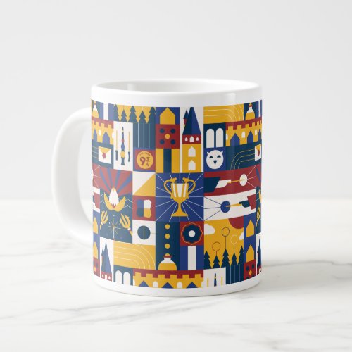 Abstract HOGWARTS School Pattern Giant Coffee Mug