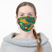 Abstract HOGWARTS™ Staircase Pattern Adult Cloth Face Mask