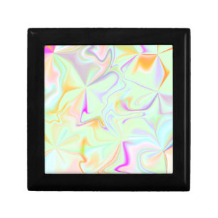 Abstract Hologram Faux Colorful Pattern Gift Box