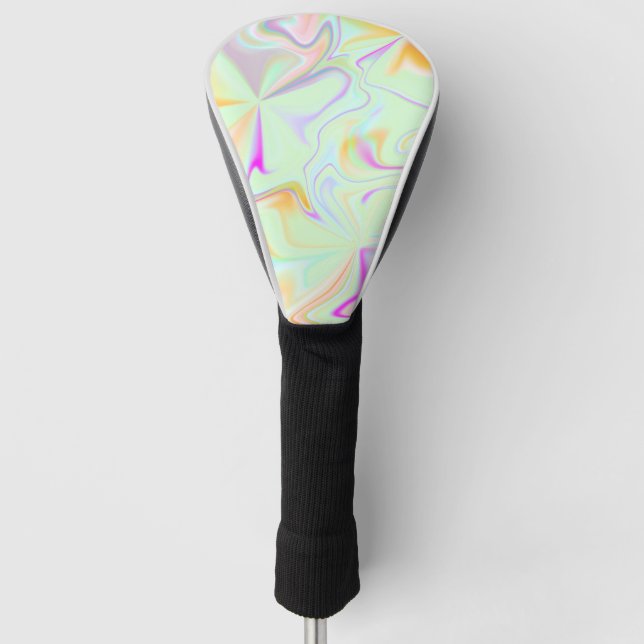 Abstract Hologram Faux Colorful Pattern Golf Head Cover (Front)