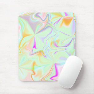 Abstract Hologram Faux Colorful Pattern Mouse Pad