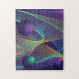 Abstract holographic background Jigsaw Puzzle
