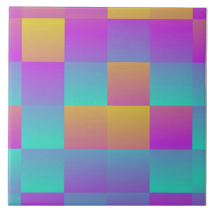 Abstract Holographic Colorful Gradient Colors Ceramic Tile