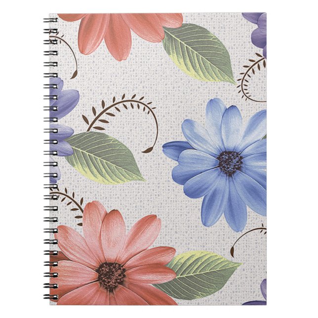 abstract home decorative flower oil paint wall til notebook (Front)
