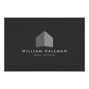 Abstract Home Gray Logo Download Poster