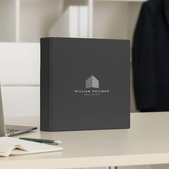 Abstract Home Logo Gray/Dark Gray 3 Ring Binder (Creator Uploaded)