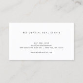 Abstract Home Logo Gray/White Business Card (Back)