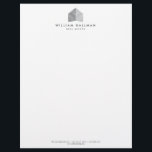 Abstract Home Logo Gray/White Letterhead<br><div class="desc">Coordinates with the Abstract Home Logo Gray/White Business Card Template by 1201AM. This personalized letterhead features an elegant,  yet simple modern home logo to help brand your real estate business or personal brand. Perfect for realtors,  builders,  contractors and more. 

Original art and design © 1201AM Design Studio | www.1201am.com</div>