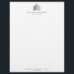 Abstract Home Logo Gray/White Letterhead<br><div class="desc">Coordinates with the Abstract Home Logo Gray/White Business Card Template by 1201AM. This personalized letterhead features an elegant,  yet simple modern home logo to help brand your real estate business or personal brand. Perfect for realtors,  builders,  contractors and more. 

Original art and design © 1201AM Design Studio | www.1201am.com</div>