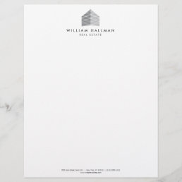 Abstract Home Logo Gray/White Letterhead