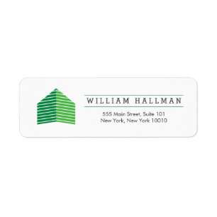 Abstract Home Logo Green/White Label