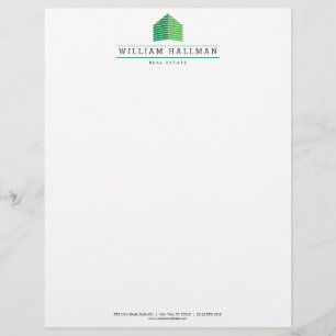 Abstract Home Logo Green/White Letterhead