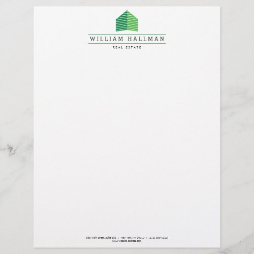 Abstract Home Logo GreenWhite Letterhead