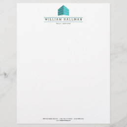 Abstract Home Logo Teal/White Letterhead