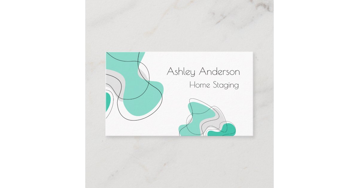 Abstract Home Staging Business Card Zazzle
