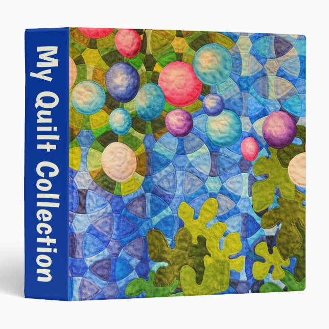Abstract Homemade Quilt Pattern  3 Ring Binder (Front/Spine)