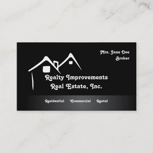 Customizable Abstract Homes Real Estate Business Card
