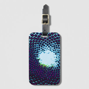 Abstract Honeycomb Design blue and purple Luggage Tag