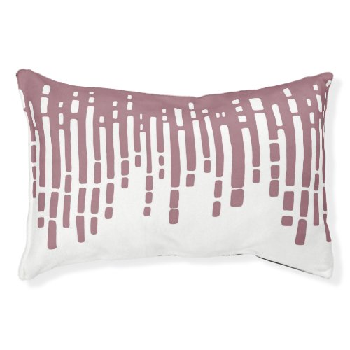 Abstract horizon dusty pink and white pet bed