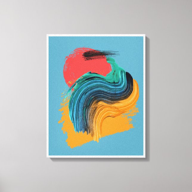 Abstract Horizon Swirl Canvas Print (Front)