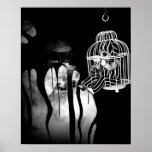Abstract Horror Art - Baby Doll In Cage Poster at Zazzle