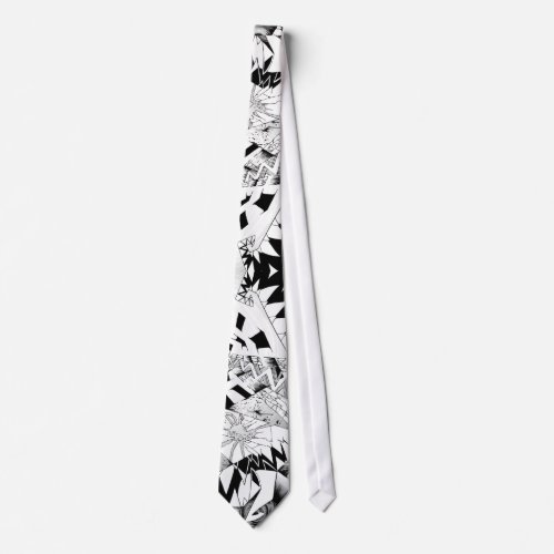 Abstract Horror Comic Art Neck Tie