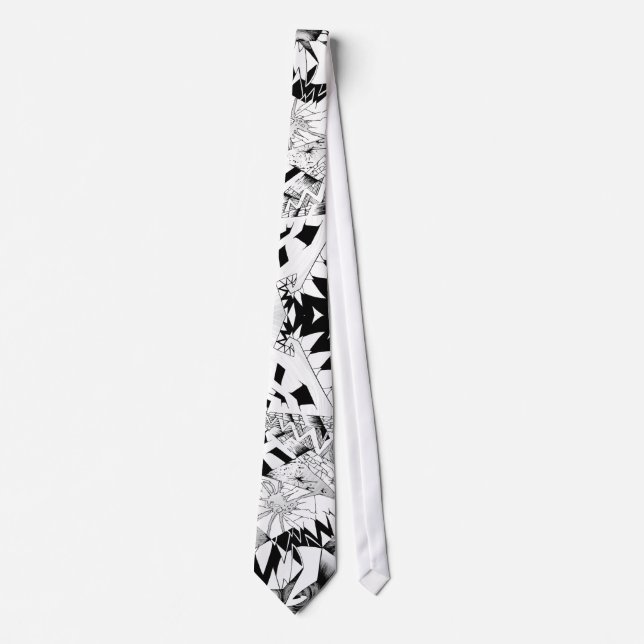 Abstract Horror Comic Art Neck Tie (Front)