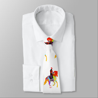 Abstract Horse And Rider Neck Tie