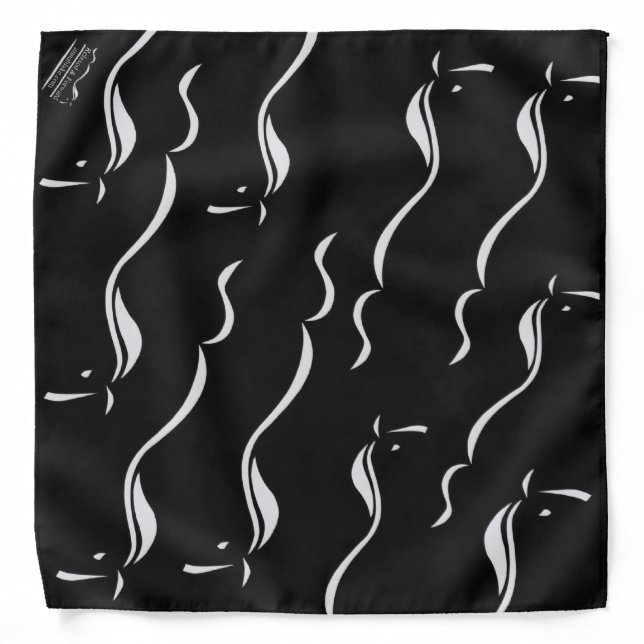 Abstract Horse Bandana, Anna Blake logo Bandana (Front)