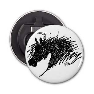 Abstract Horse Head art Bottle Opener