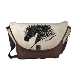 Abstract Horse Head art Courier Bags