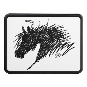 Abstract Horse Head art Hitch Cover