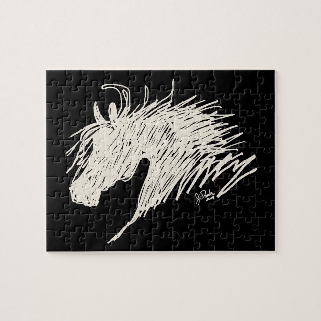 Abstract Horse Head art Jigsaw Puzzle (Horizontal)