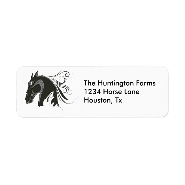 Abstract Horse Label (Front)