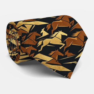 Abstract Horse Racing Derby Necktie