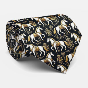 Abstract Horse Racing Derby Necktie