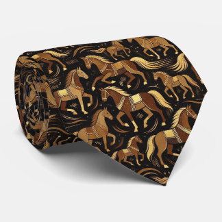 Abstract Horse Racing Derby Necktie