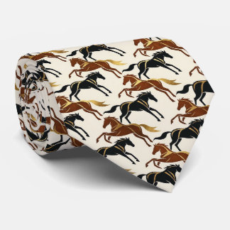 Abstract Horse Racing Derby Necktie