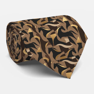 Abstract Horse Racing Derby Necktie