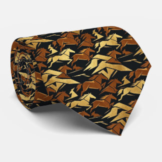 Abstract Horse Racing Derby Necktie