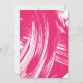 Abstract Hot Pink Brushstrokes Photo Graduation Announcement (Back)