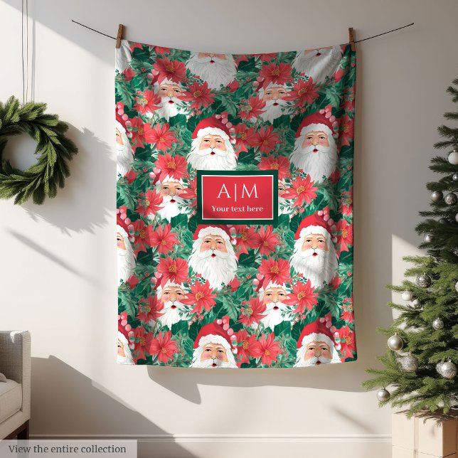 Abstract hot pink green watercolor preppy holiday fleece blanket (Abstract hot pink green watercolor preppy holiday Fleece Blanket)