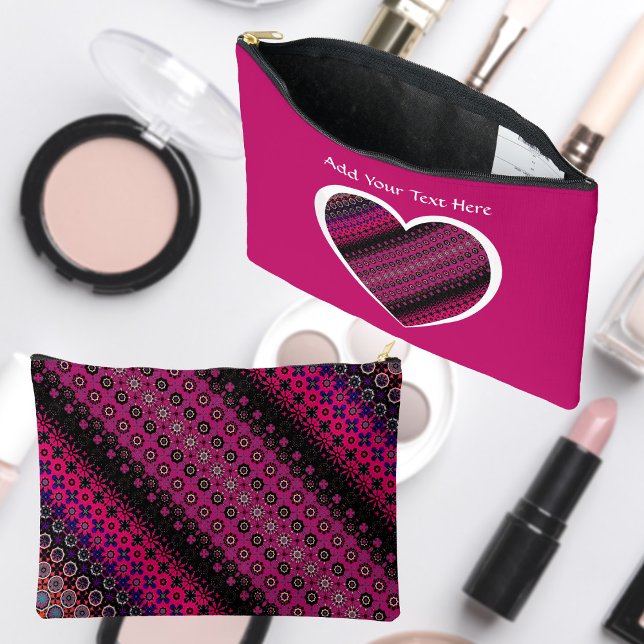Abstract Hot Pink Pattern Cosmetic Bag (Creator Uploaded)