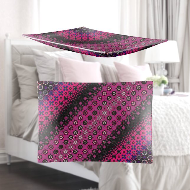 Abstract Hot Pink Pattern  Trinket Tray (Creator Uploaded)