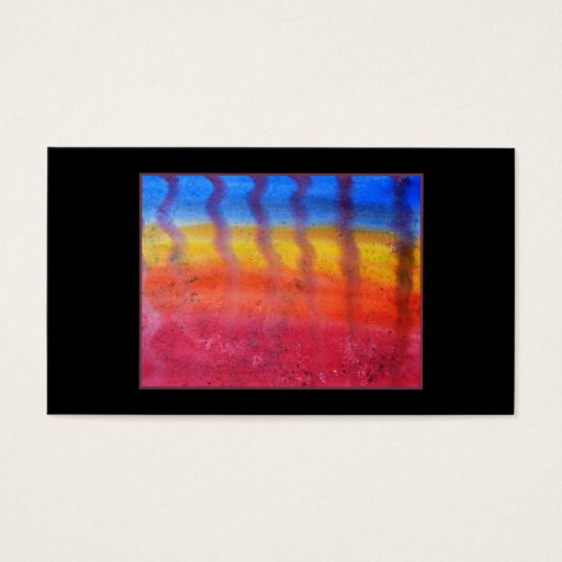 Customizable Abstract. Hot Sand in Summer. On Black. Business Cards